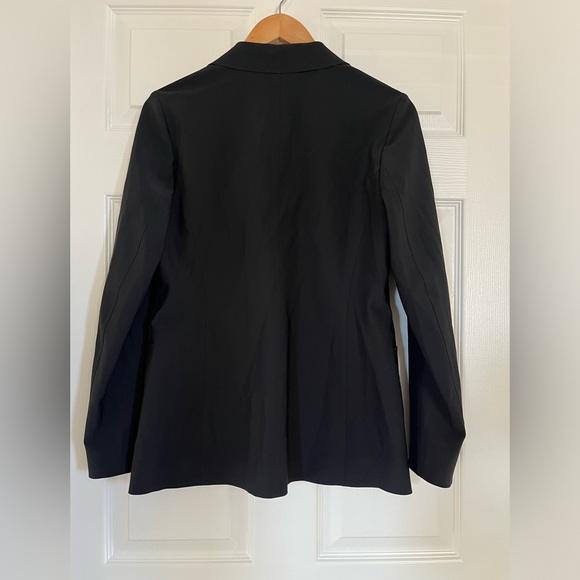 BANANA REPUBLIC BR Standard Black Button Front Performance Blazer Jacket Sz 8 - Picture 6 of 11